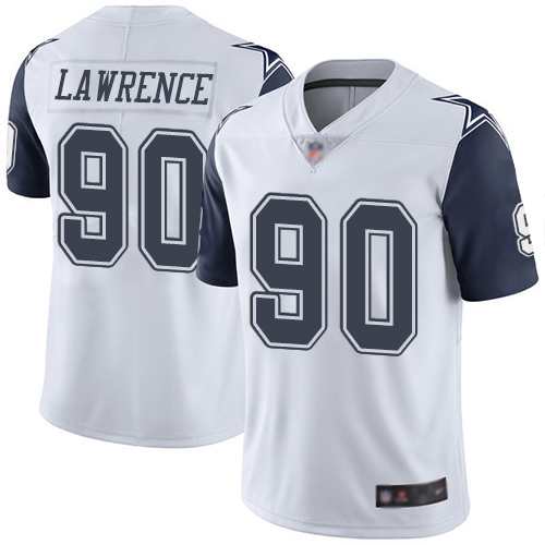 Men Dallas Cowboys Limited White DeMarcus Lawrence #90 Rush Vapor Untouchable NFL Jersey